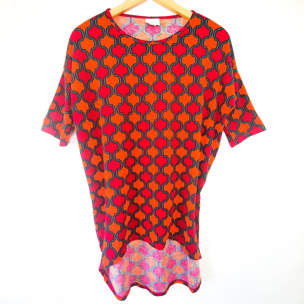 LulaRoe Orange and purple shirt